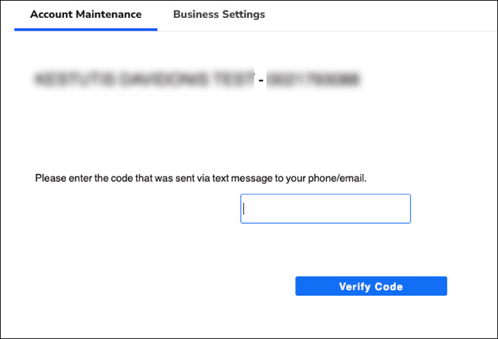 Customer hub SMS code verification.png